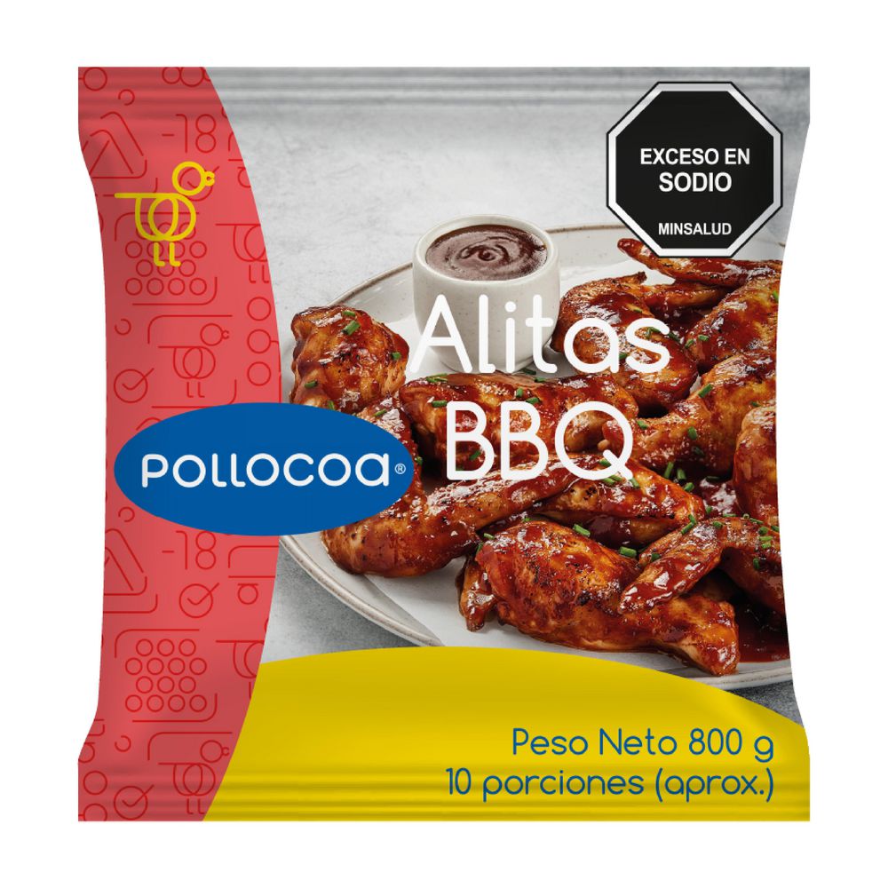 Alitas POLLOCOA adobadas BBQ (800  gr) img #1