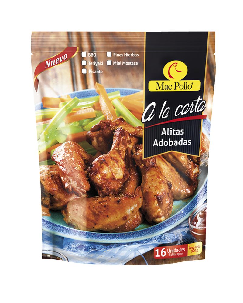 Alitas MAC POLLO adobadas BBQ (900  gr) img #1
