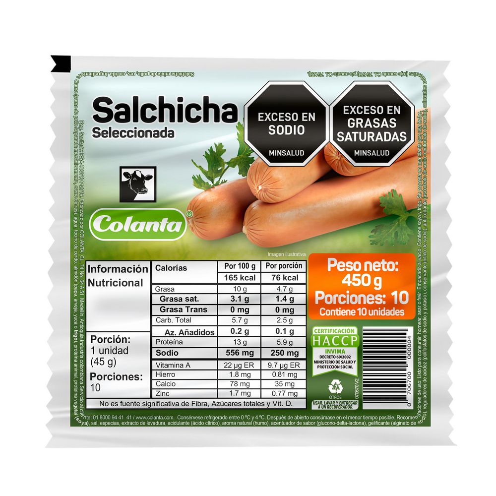 Salchicha COLANTA seleccionada (450  gr) img #1