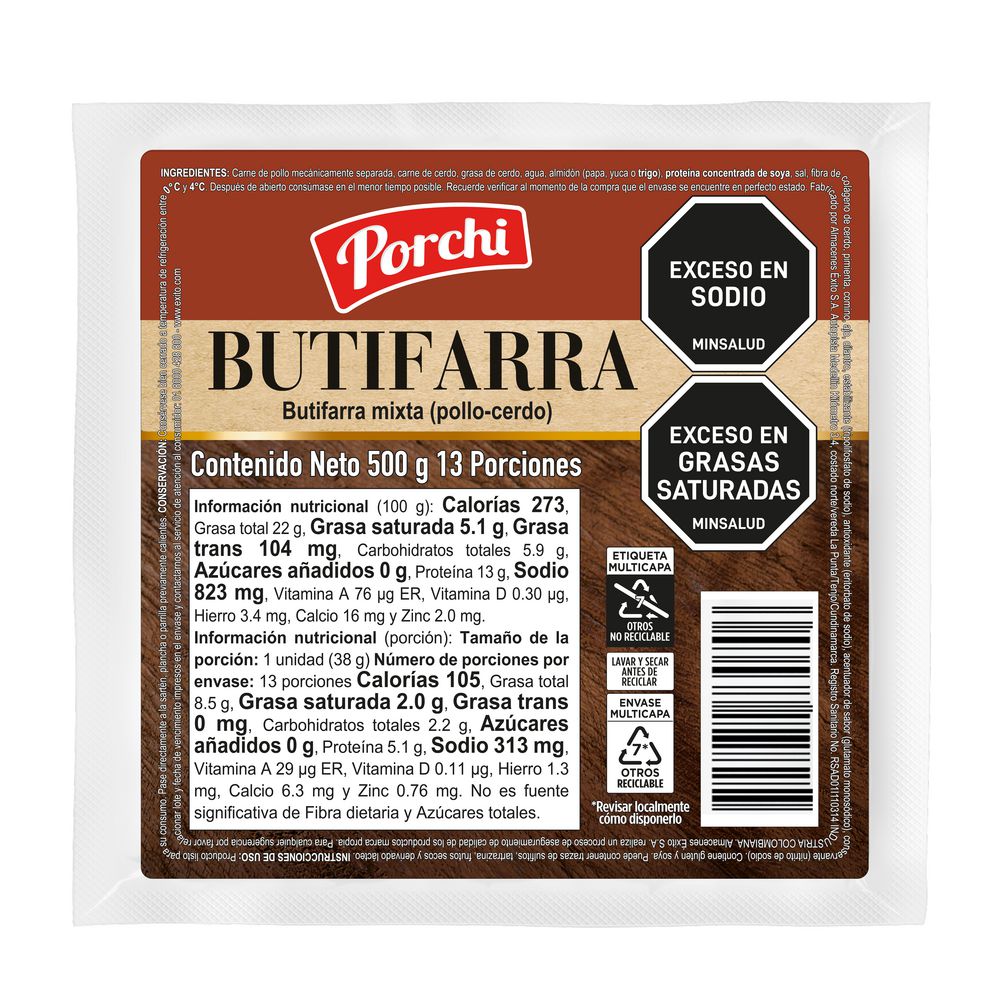 Butifarra PORCHI mixta (500  gr) img #1