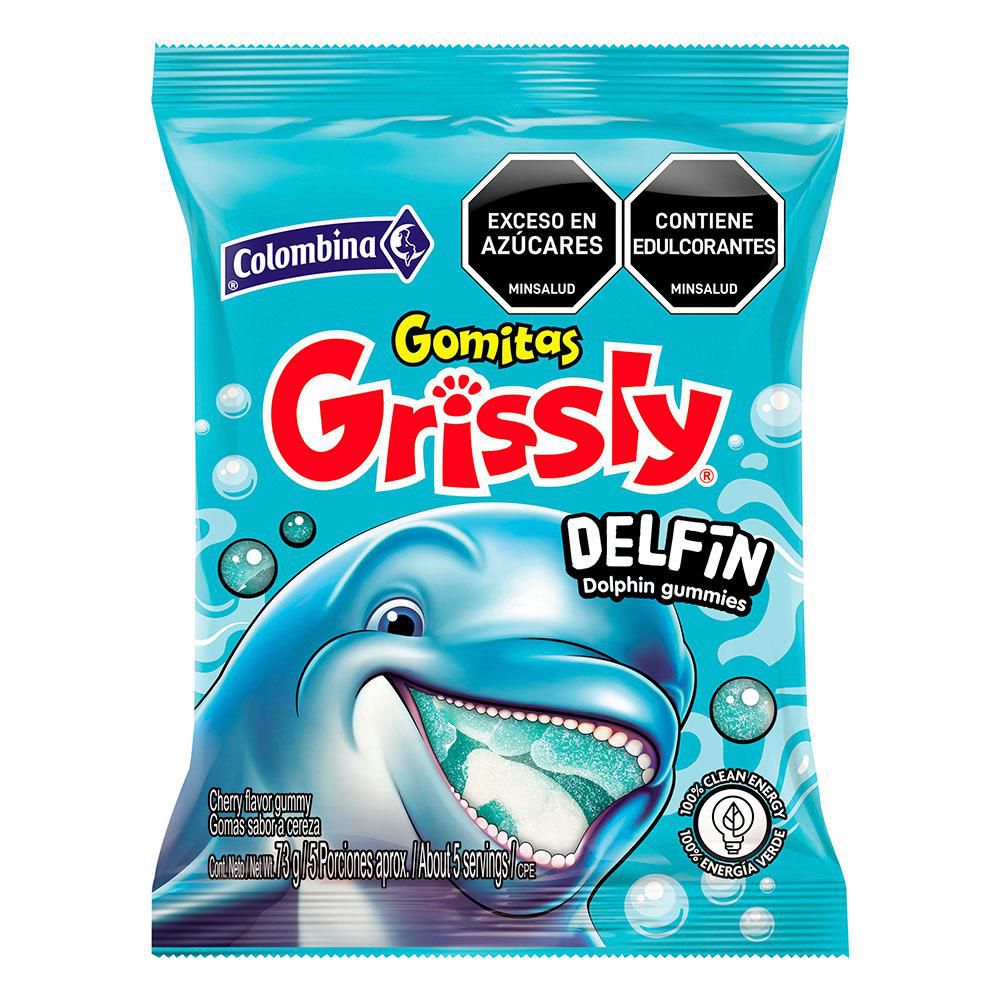 Gomitas GRISSLY delfín, sabor a cereza (73  gr) img #1