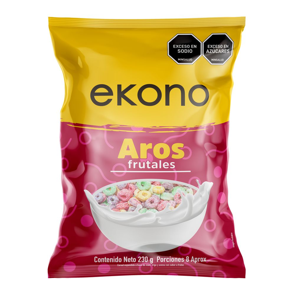 Cereal EKONO aros sabor a fruta (230  gr) img #1