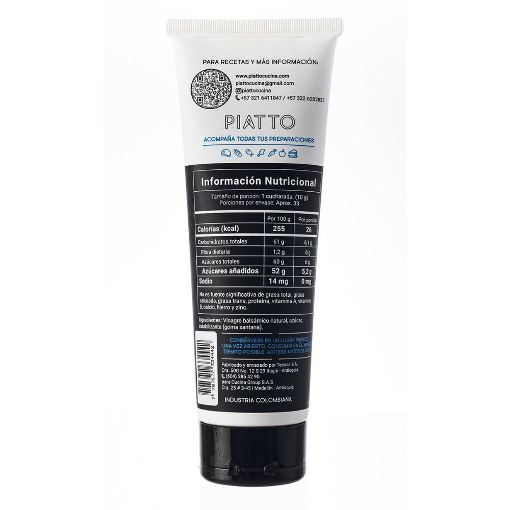 Vinagre balsámico PIATTO reducción clásico 100% natural (330  gr) img #2