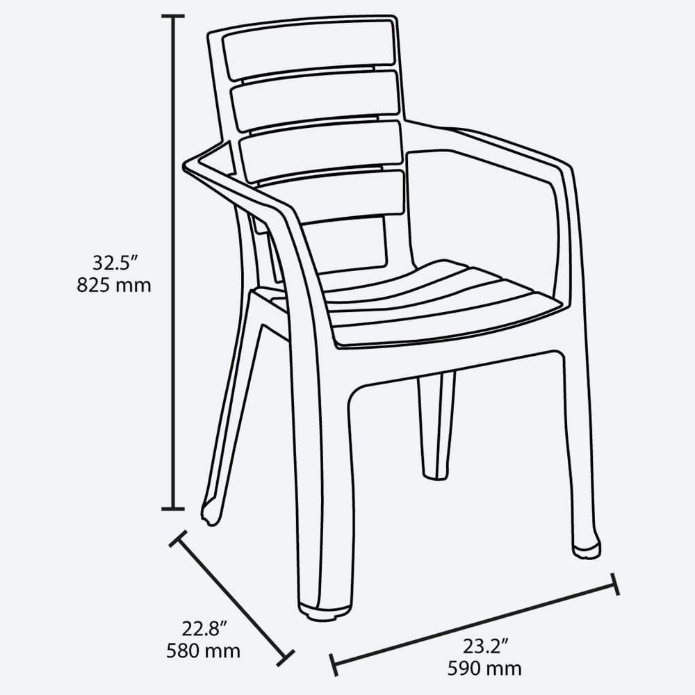 Silla Barú  Trendy Con Brazos Pack x 6 Und img #6