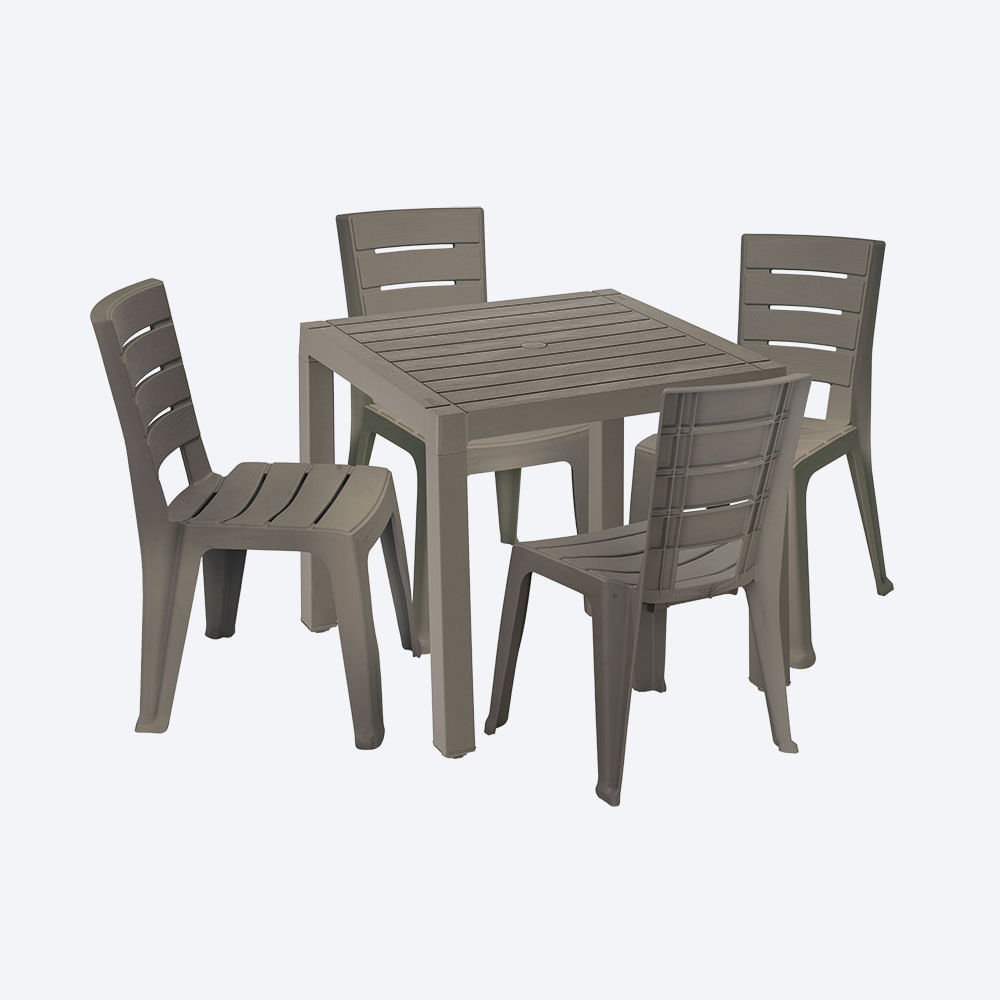 Combo Comedor Barú  (1 Mesa + 4 Sillas Sin Brazos) img #2