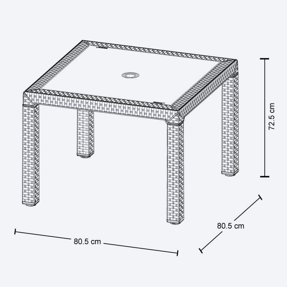 Combo Comedor Eterna (1 Mesa + 4 Sillas Sin Brazos) img #6