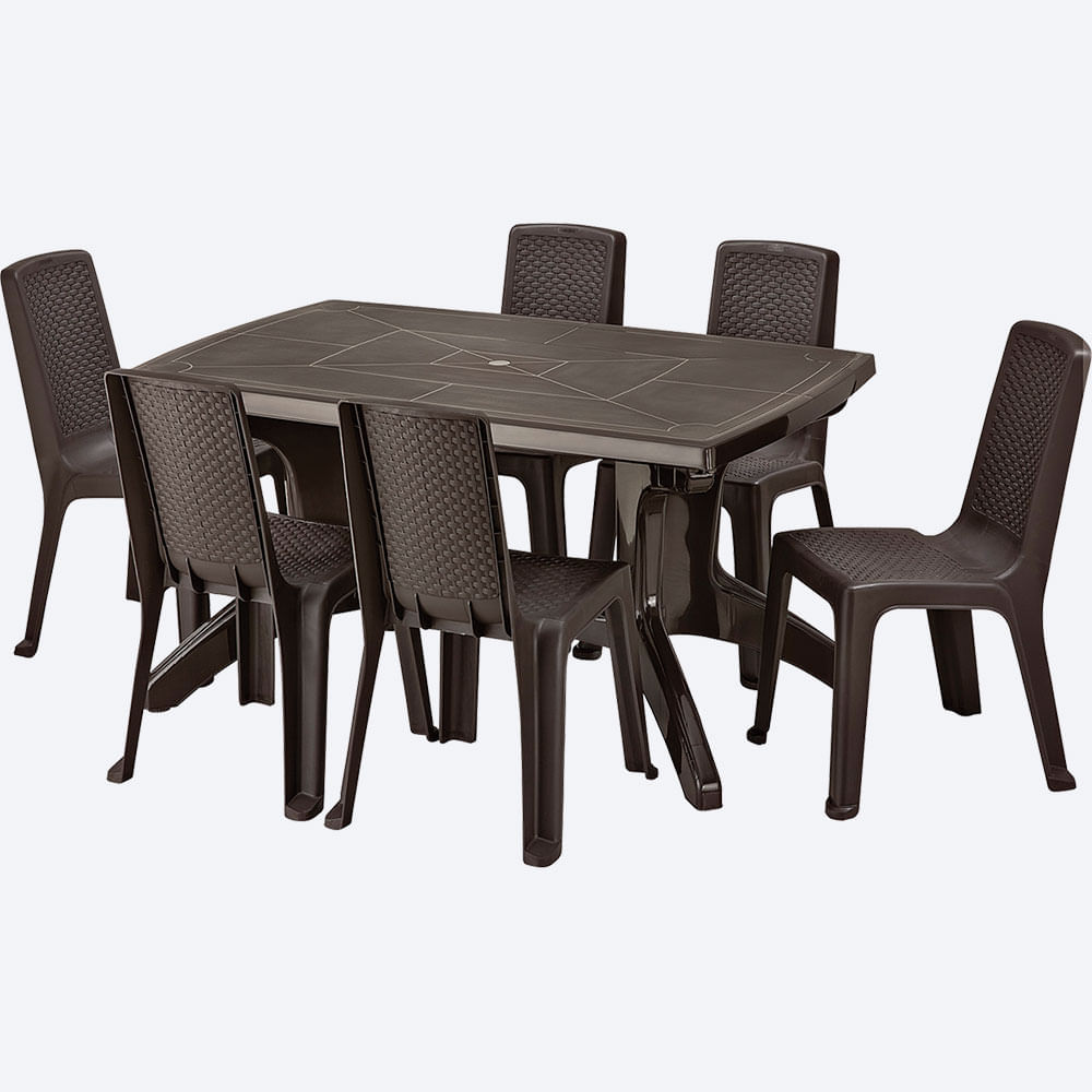 Combo Comedor Familiar Provenzal (1 Mesa + 6 Sillas Sin Brazos) img #5
