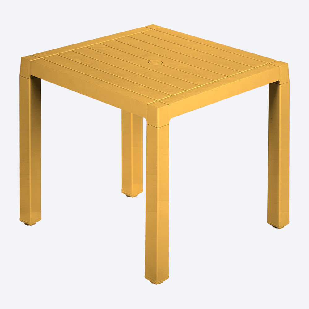Combo Comedor Barú Trendy 1 Mesa Amarilla  4 Sillas Con Brazos Verdes img #3