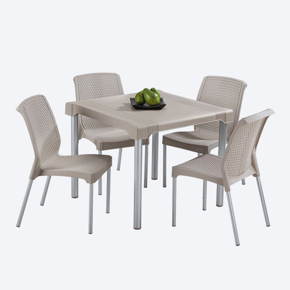 Combo Comedor Shia (1 Mesa + 4 Sillas Sin Brazos) img #6