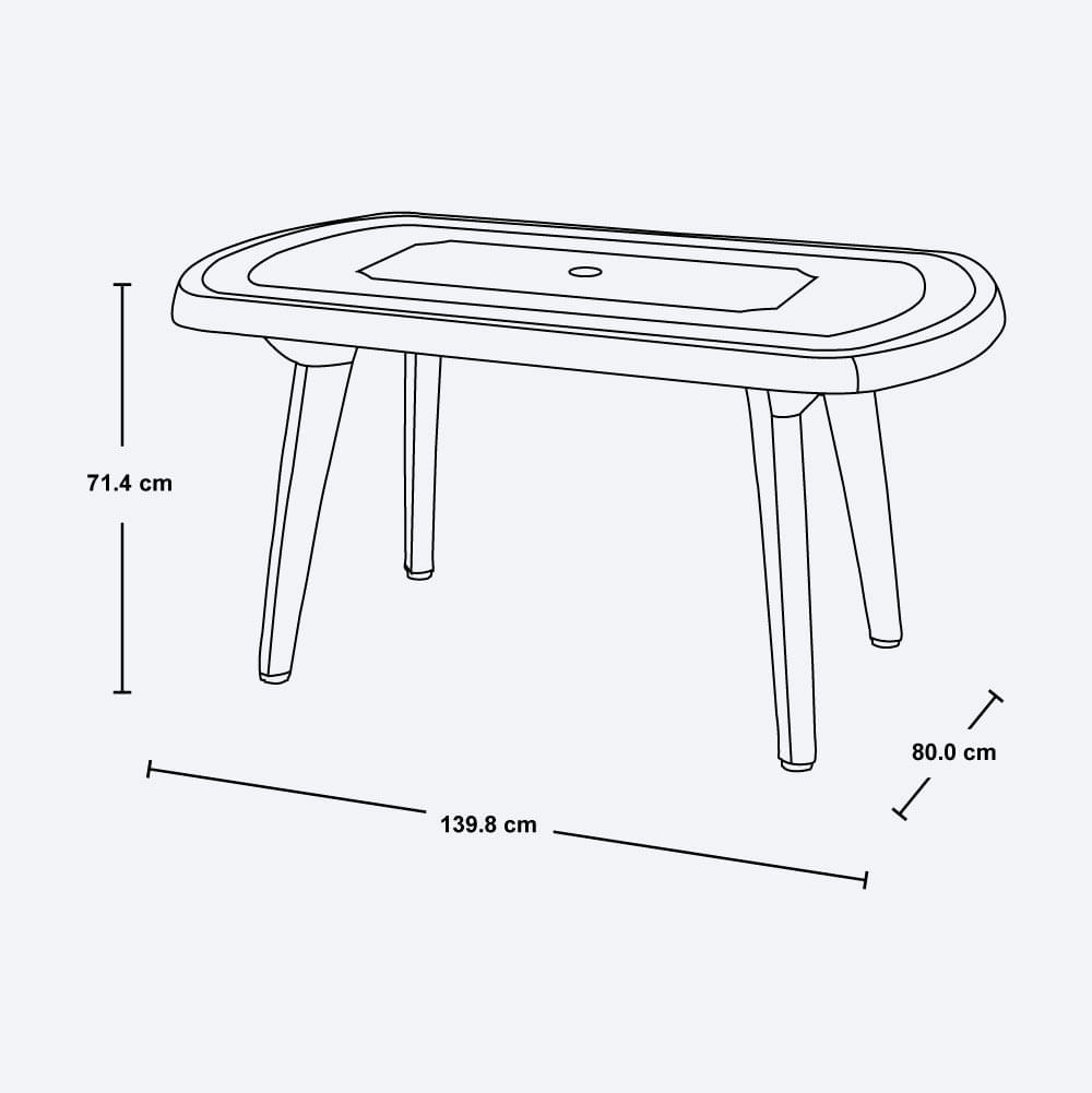 Combo Comedor Familiar Lotus (1 Mesa + 6 Sillas Sin Brazos) img #5