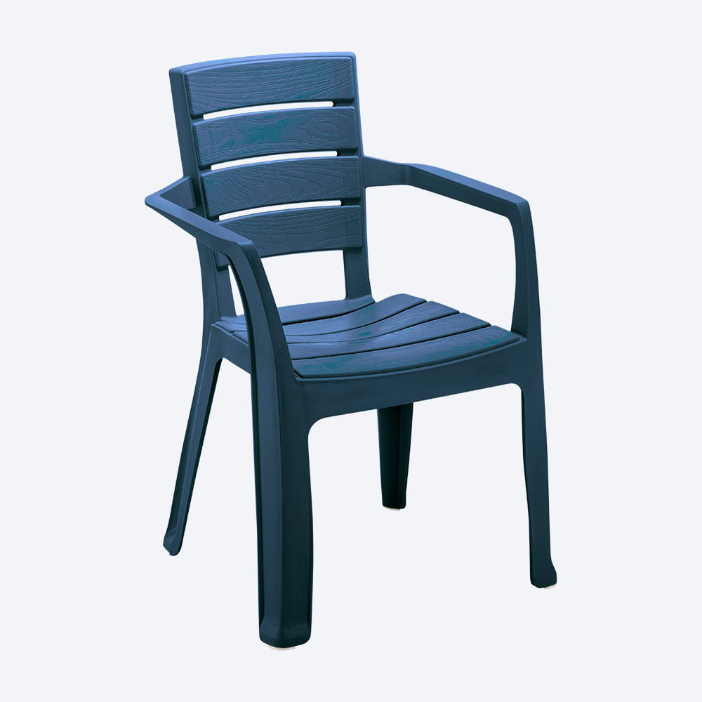 Combo Comedor Barú Trendy 1 Mesa Amarilla  4 Sillas Con Brazos Azules img #8