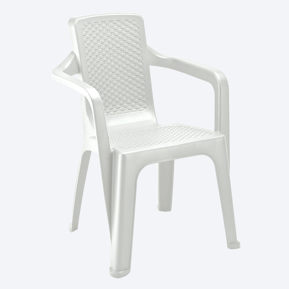 Combo Comedor Eterna 1 Mesa  4 Sillas Con Brazos Blanco Arena img #3