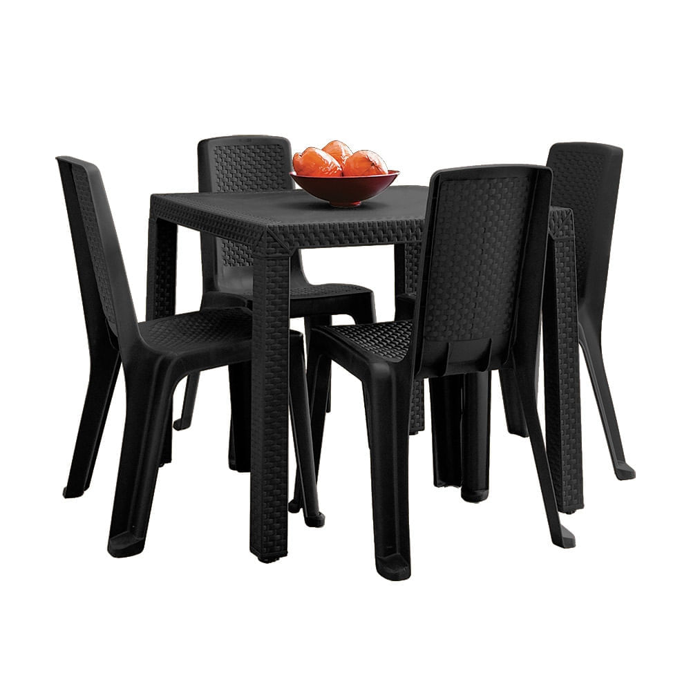 Combo Comedor Eterna (1 Mesa + 4 Sillas Sin Brazos) img #1