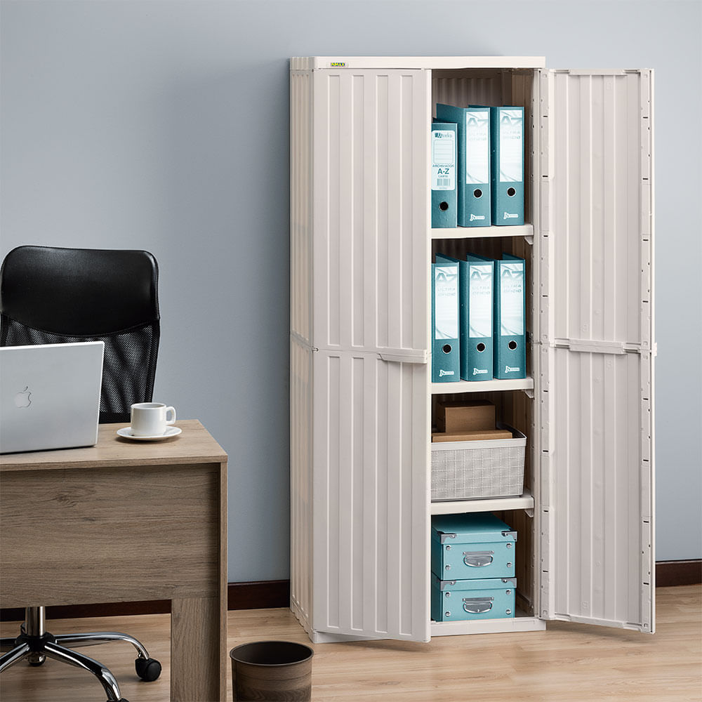 Combo Cocina Home Armario Grande Liviano Home  Canasta Organizadora Taupe img #4