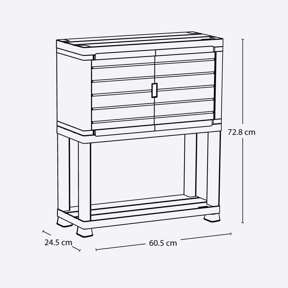 Combo Organizador Barú Armario Grande  Mueble Organizador Gris img #9