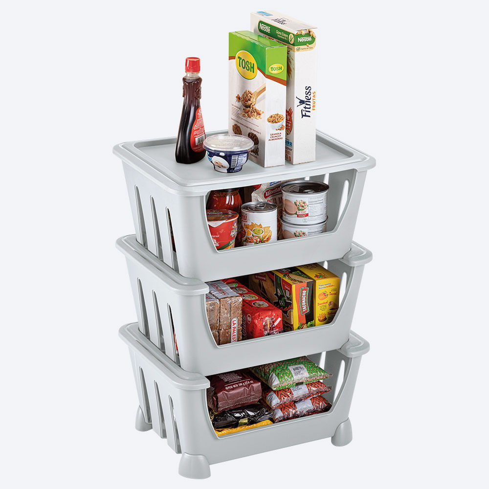 Combo Cocina Barú Armario Mediano Barú  Canasta Organizadora Gris img #8