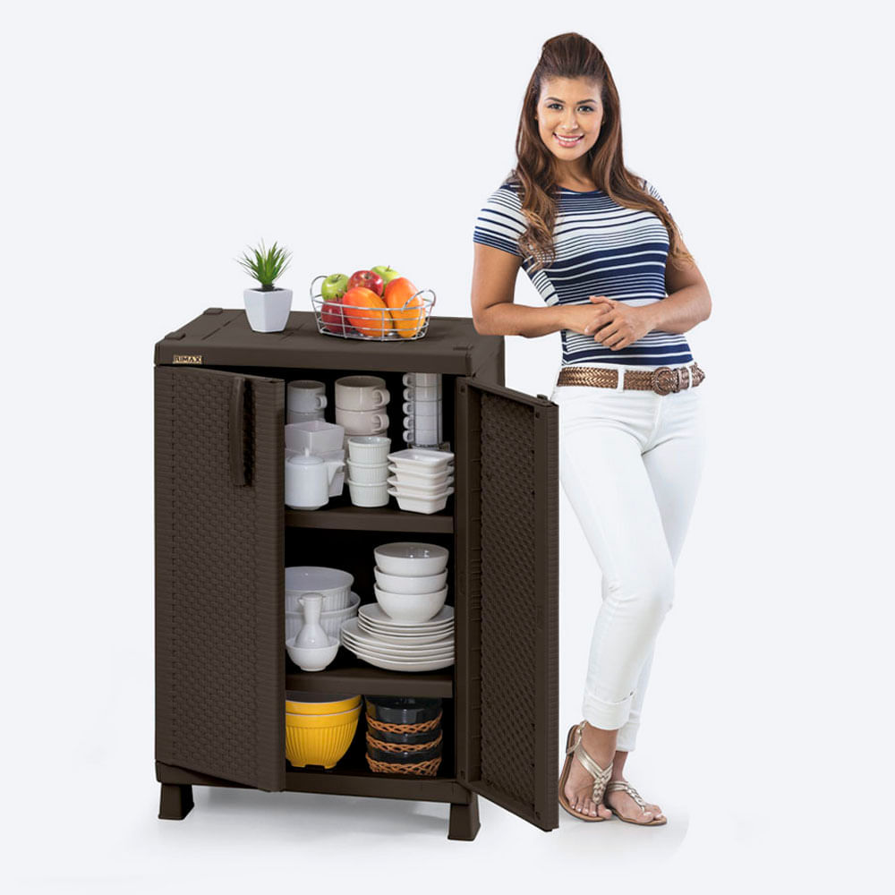 Combo Cocina Rattan Armario Grande  Armario Mediano Wengue img #6