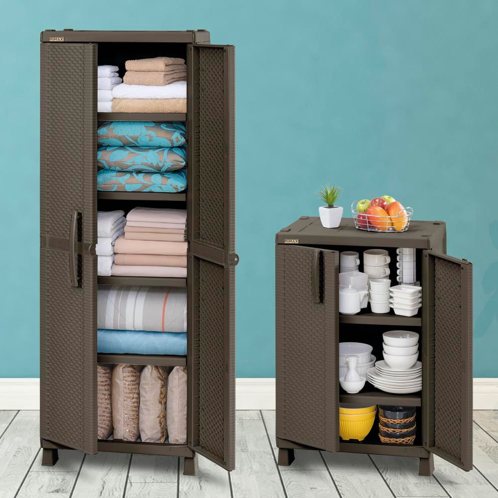 Combo Cocina Rattan Armario Grande  Armario Mediano Wengue img #1