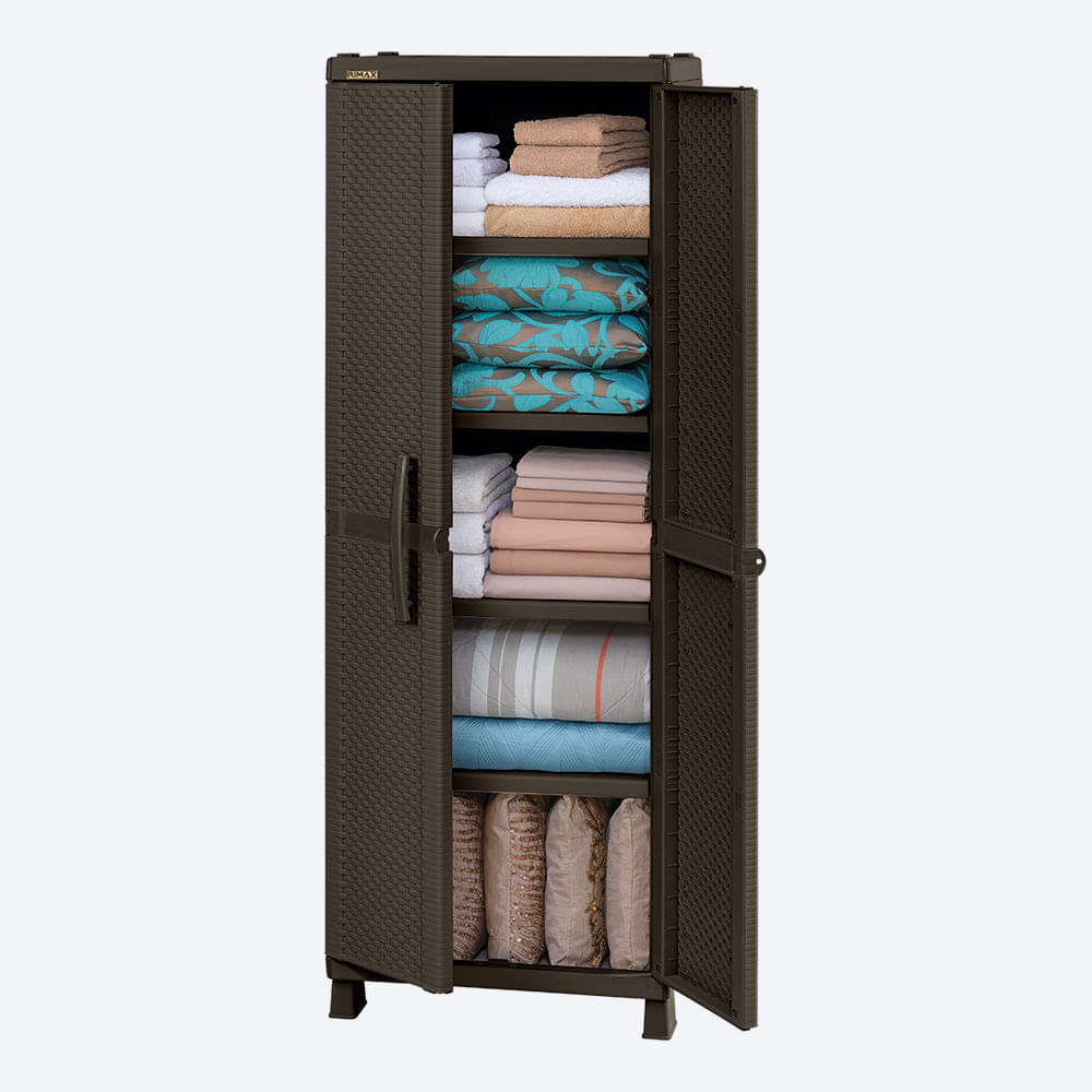 Combo Organizador Rattan Armario Grande  Cajón Móvil Plano 28 Litros  Wengue img #2