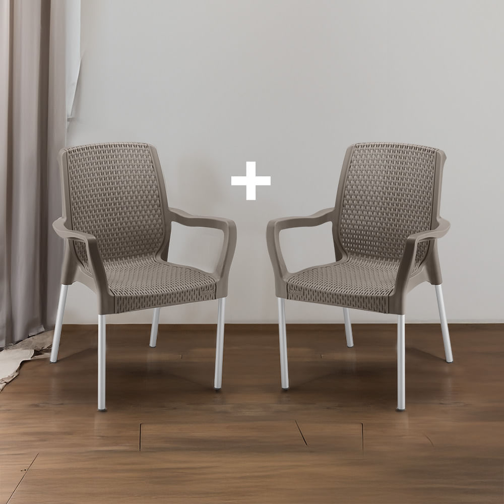 Silla Apariencia Shia Con Brazos X 2 Und img #1