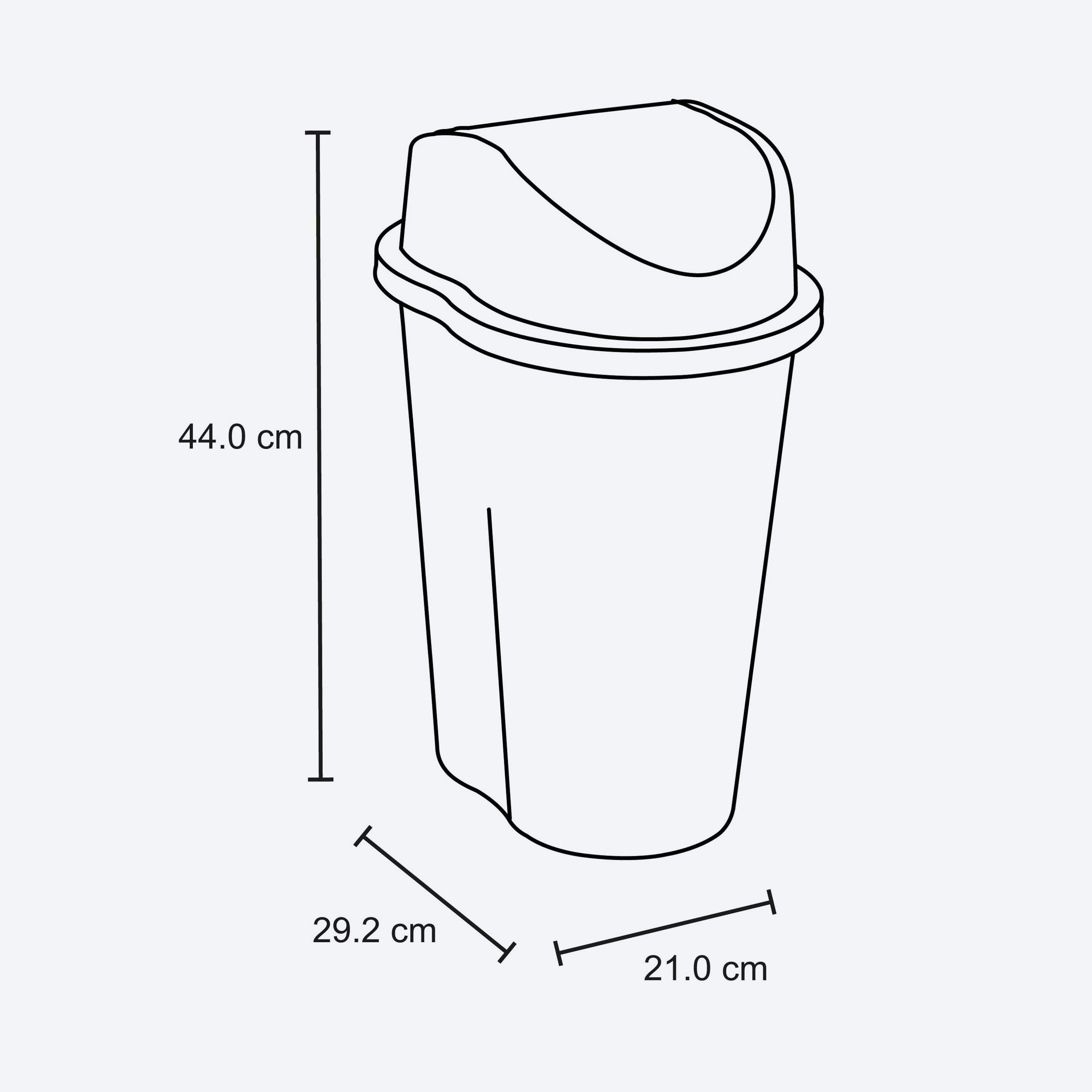 Papelera Style Tapa Vaiven 10 Litros img #3