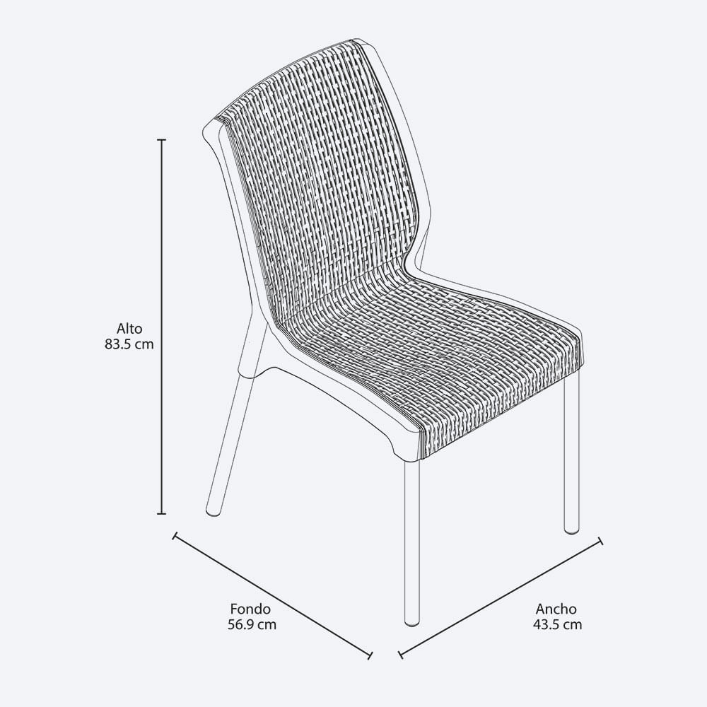 Silla Apariencia Shia Sin Brazos img #5