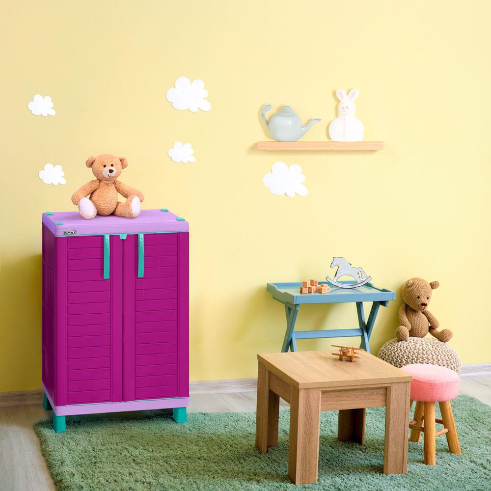 Combo Estudio Infantil Armario  Escritorio  Silla Fucsia img #2
