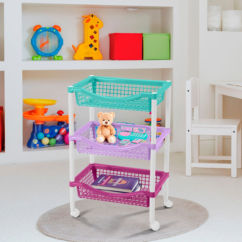 Canasta Móvil Rectangular de 3 Niveles Infantil img #1