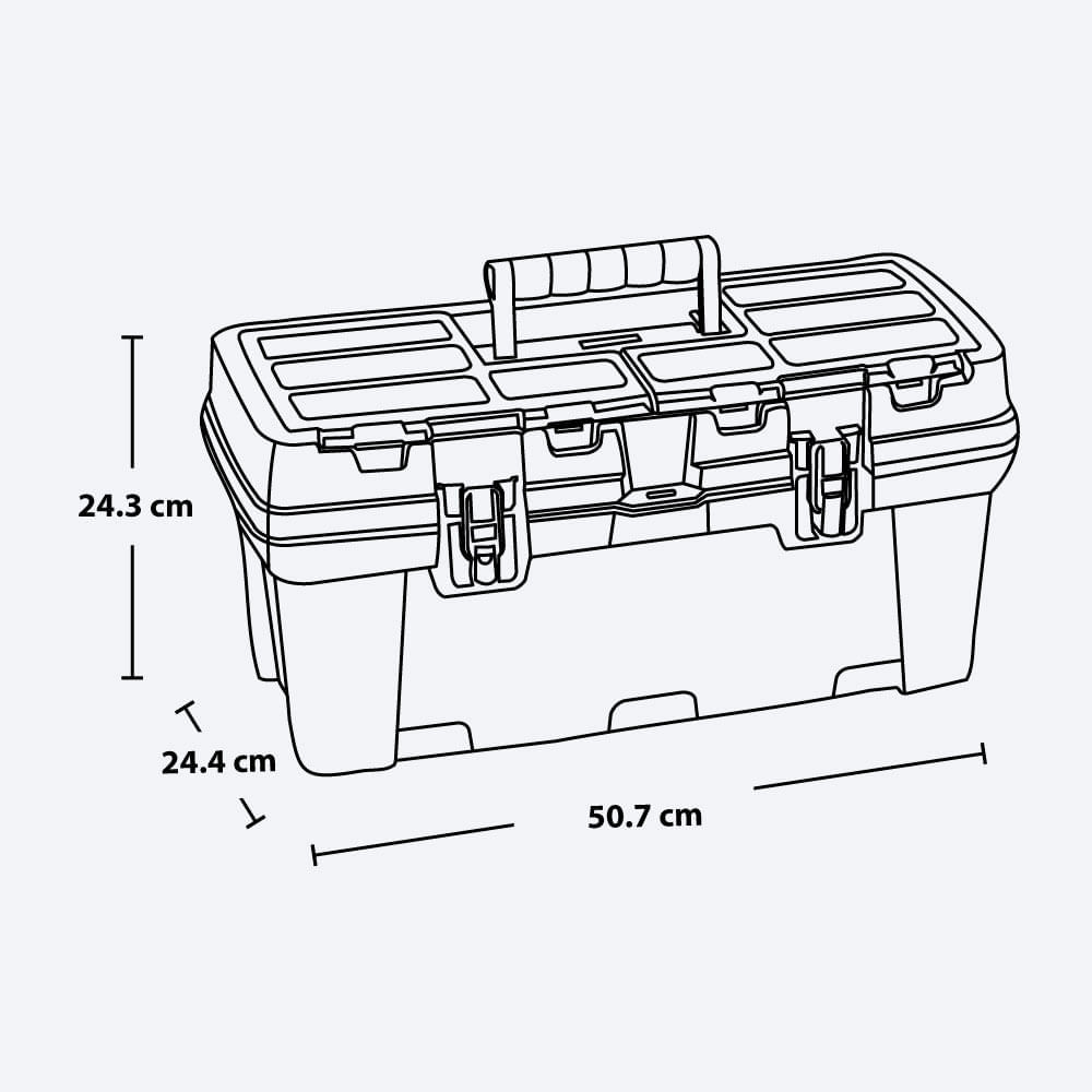 Caja Herramientas 20" Plus Cerradura Metálica img #4