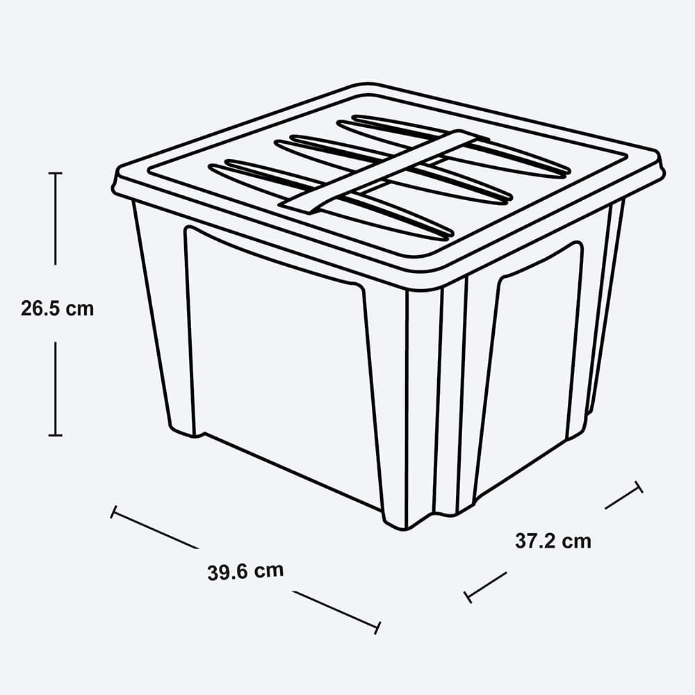 Combo organiza Todo Cajón Móvil 120 Litros   3 Cajas Apilable de 30 Litros  Gris Hielo img #8