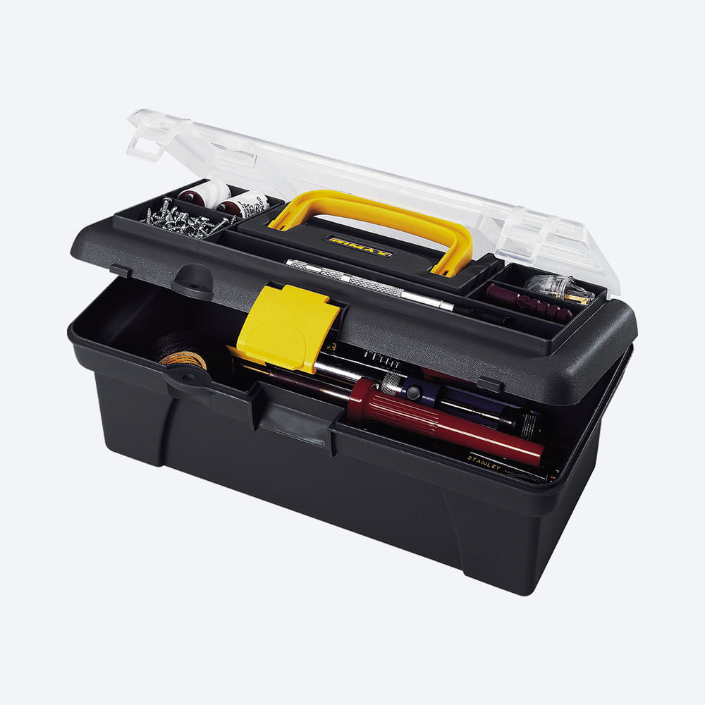 Caja Herramientas 12" con Tapa Organizadora Cerradura Plástica img #2