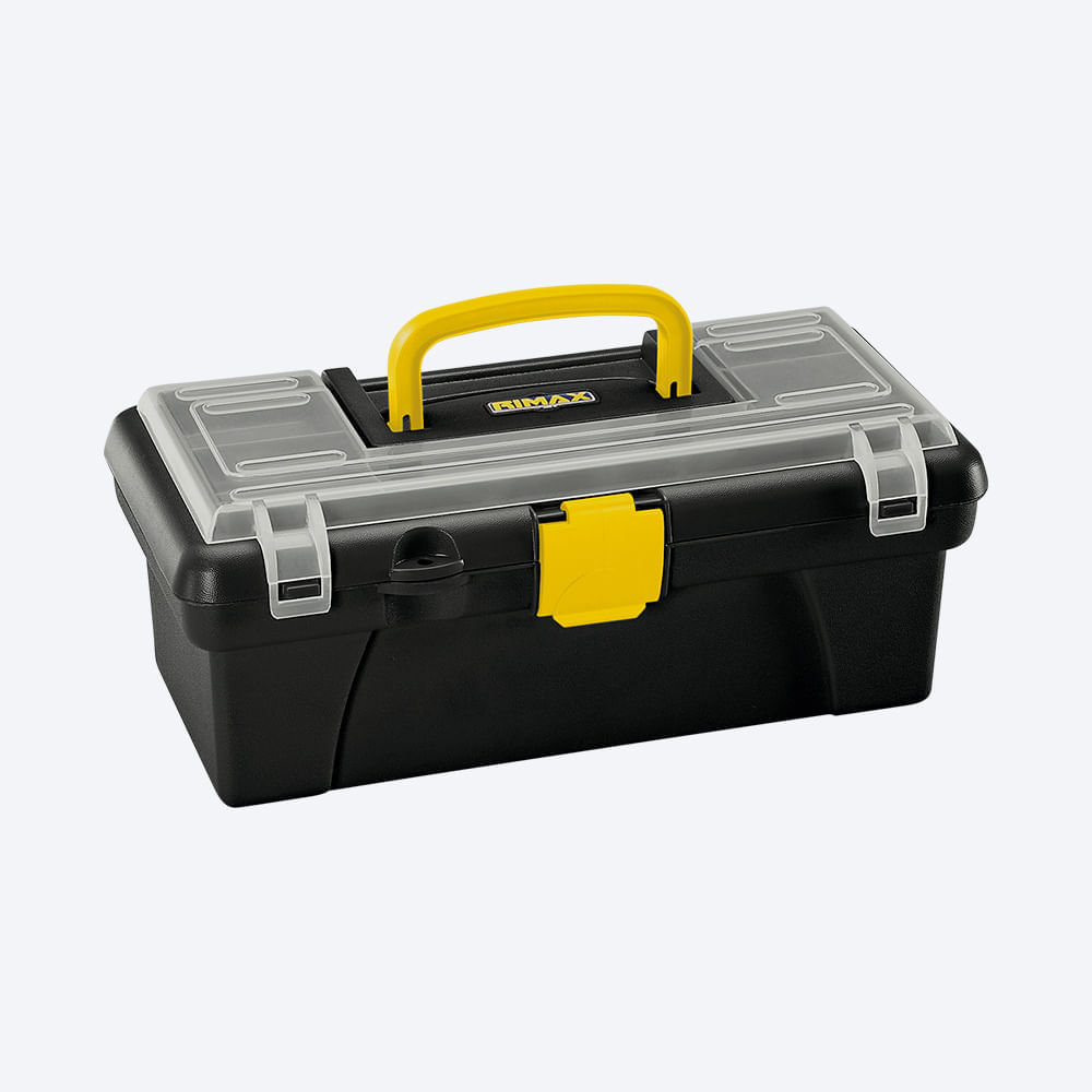 Caja Herramientas 12" con Tapa Organizadora Cerradura Plástica img #3