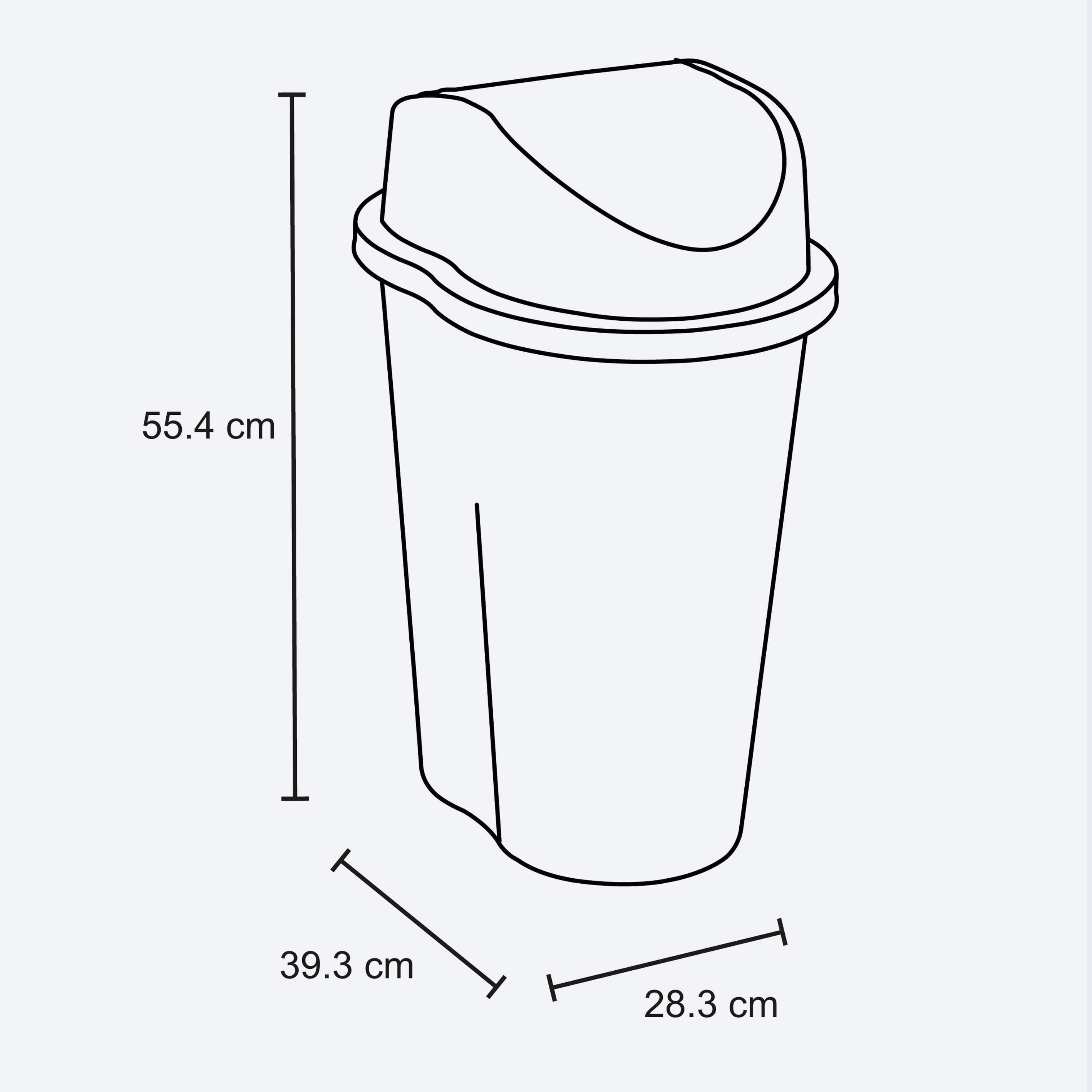 Papelera Style Tapa Vaiven 25 Litros img #3
