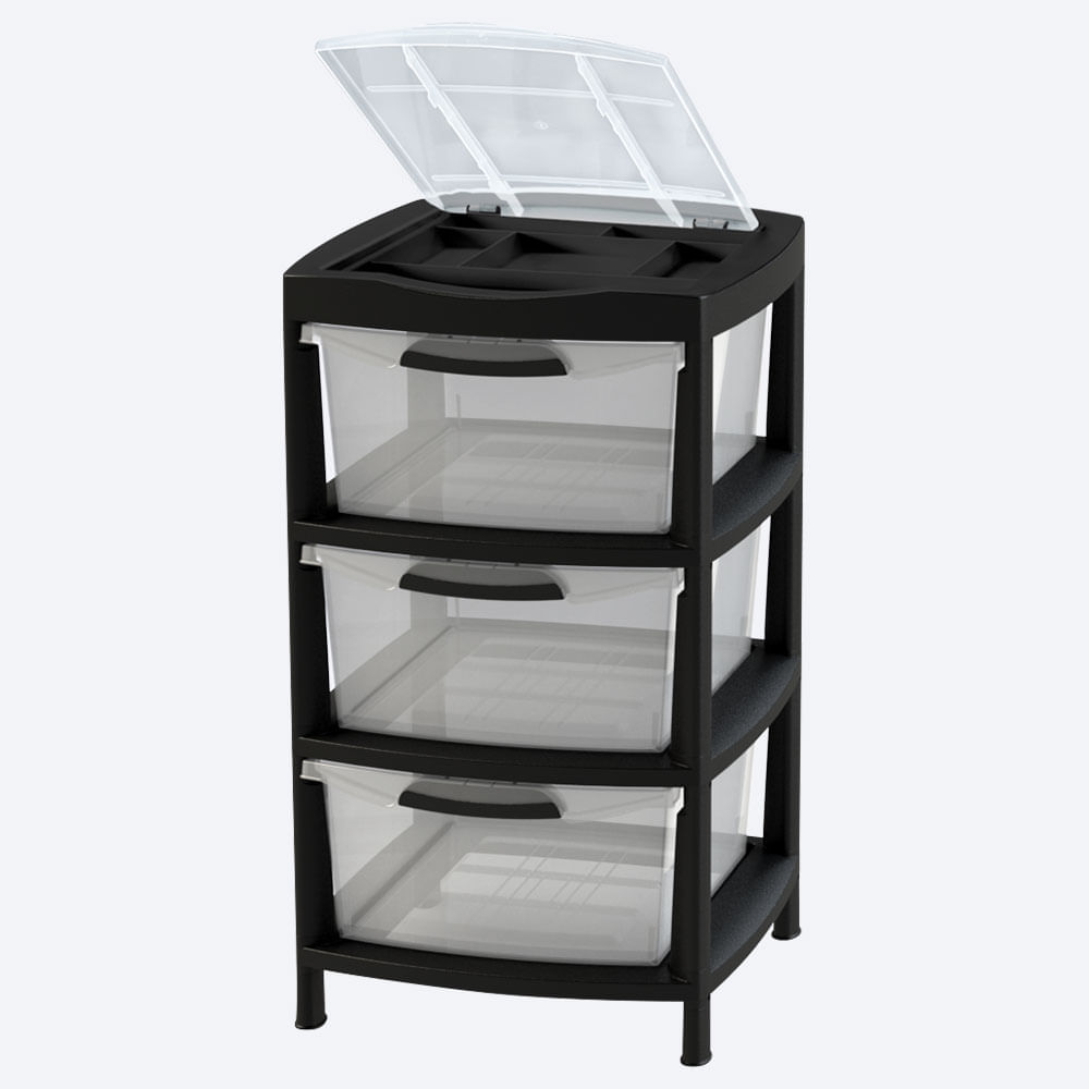 Combo Organizador Cocina 1 Estante 15" 5N  1 Gavetero Organizador 3G Negro img #6
