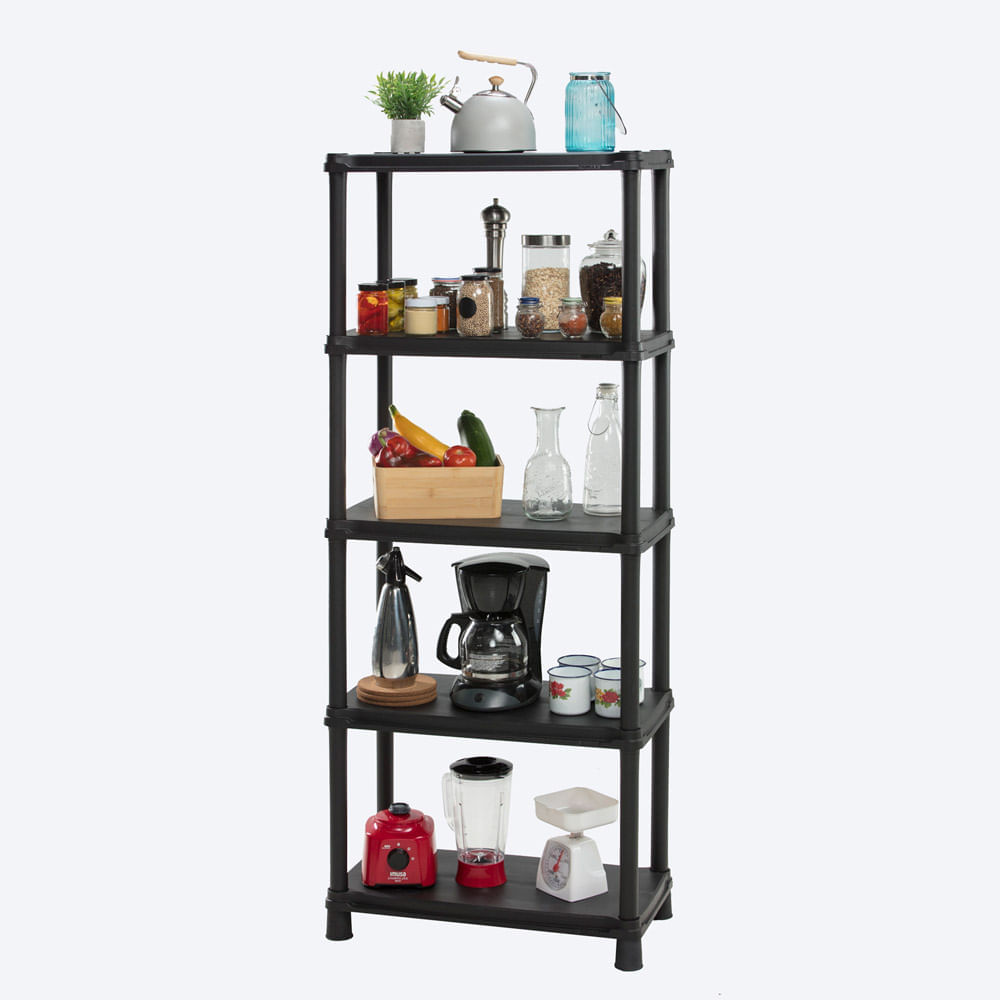 Combo Organizador Cocina 1 Estante 15" 5N  1 Gavetero Organizador 3G Negro img #3