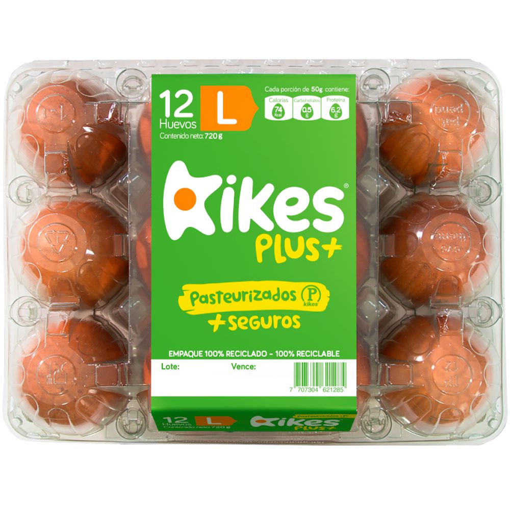 Huevos AA KIKES rojo pasteurizado (12  und) img #1