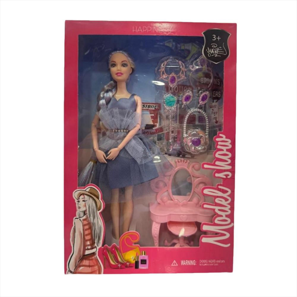 Muñeca Model Show Con Accesorios Azul img #1