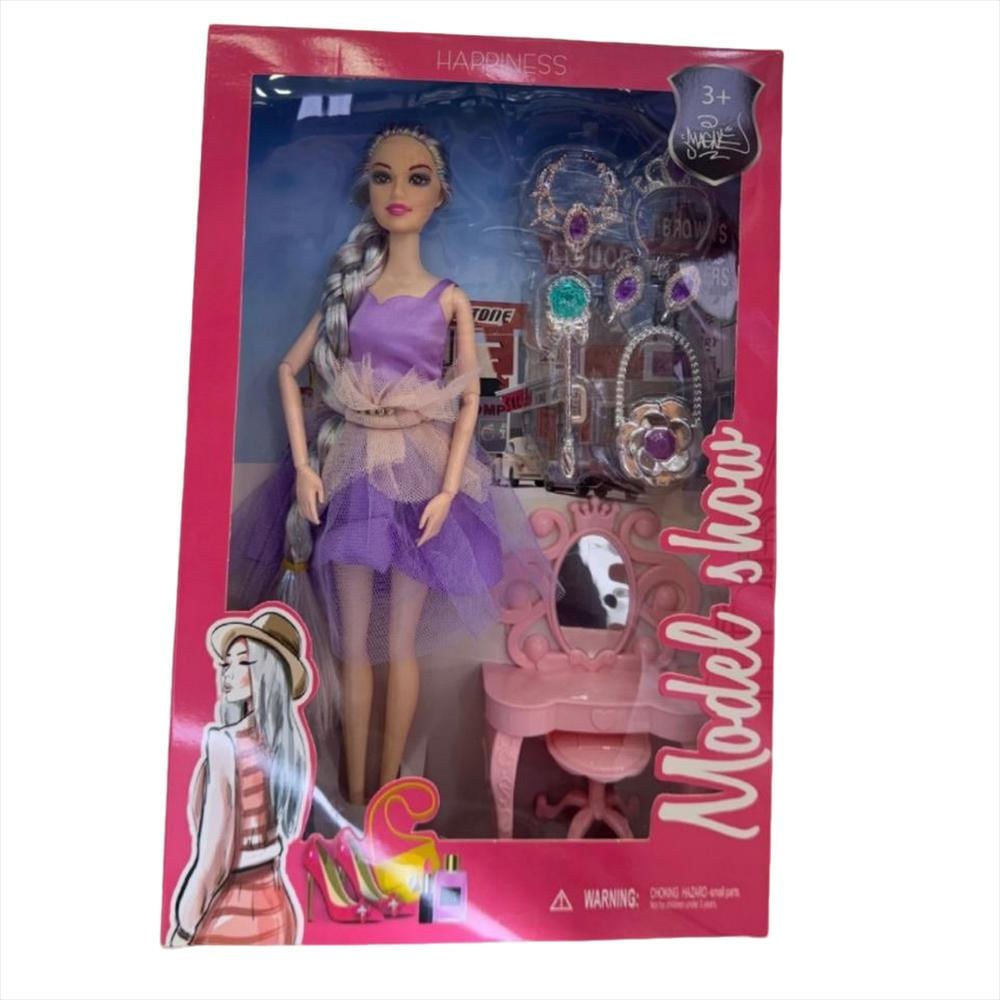 Muñeca Model Show Con Accesorios Morado img #1
