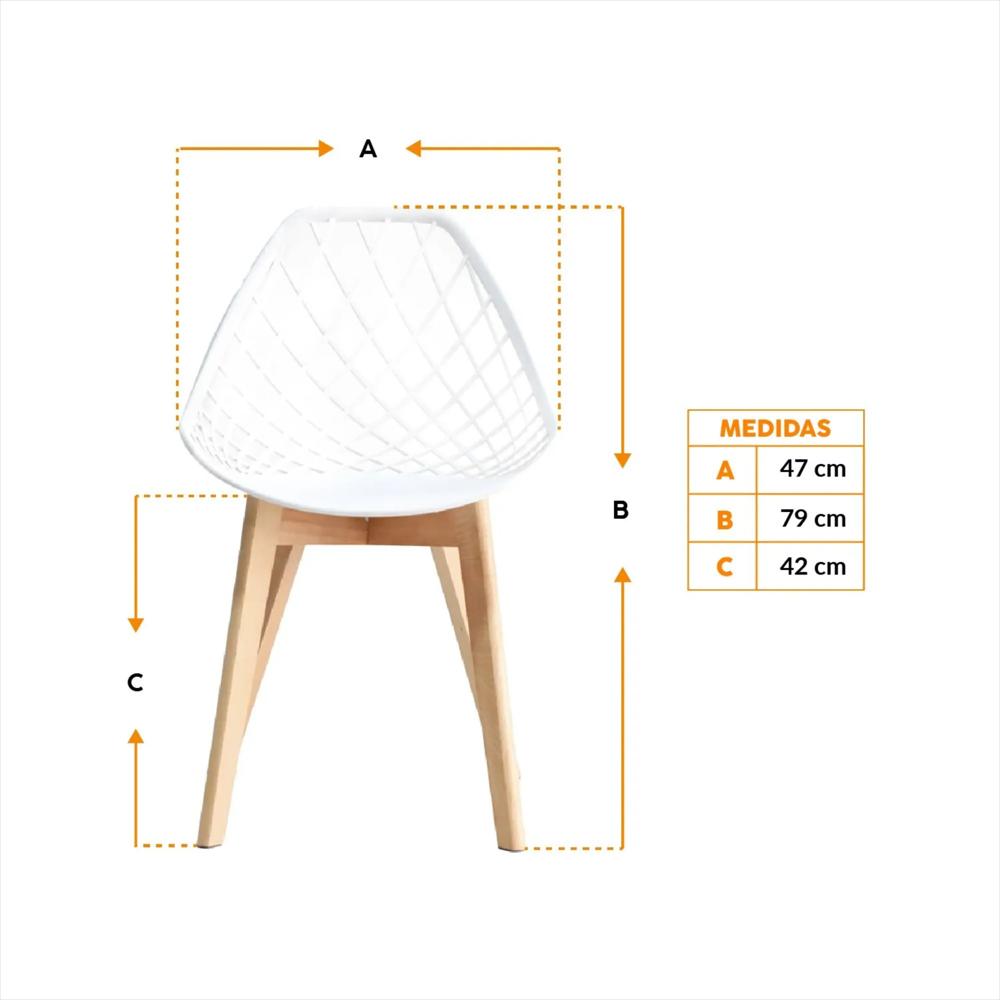 Silla Turia, Color Blanco img #3