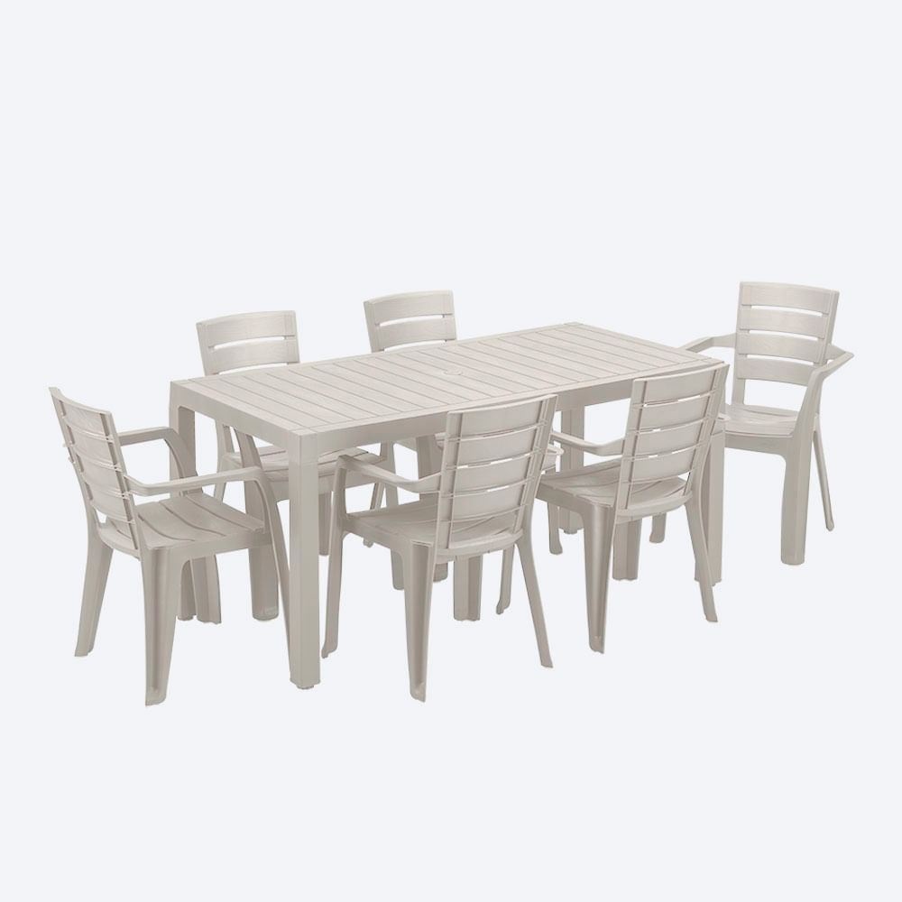 Combo Comedor Familiar Barú  (1 Mesa + 6 Sillas Con Brazos) img #6