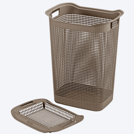 Combo Organizador Zona de Ropas  Cesta Linum Tejido Premium mocca Caja organizadora img #2