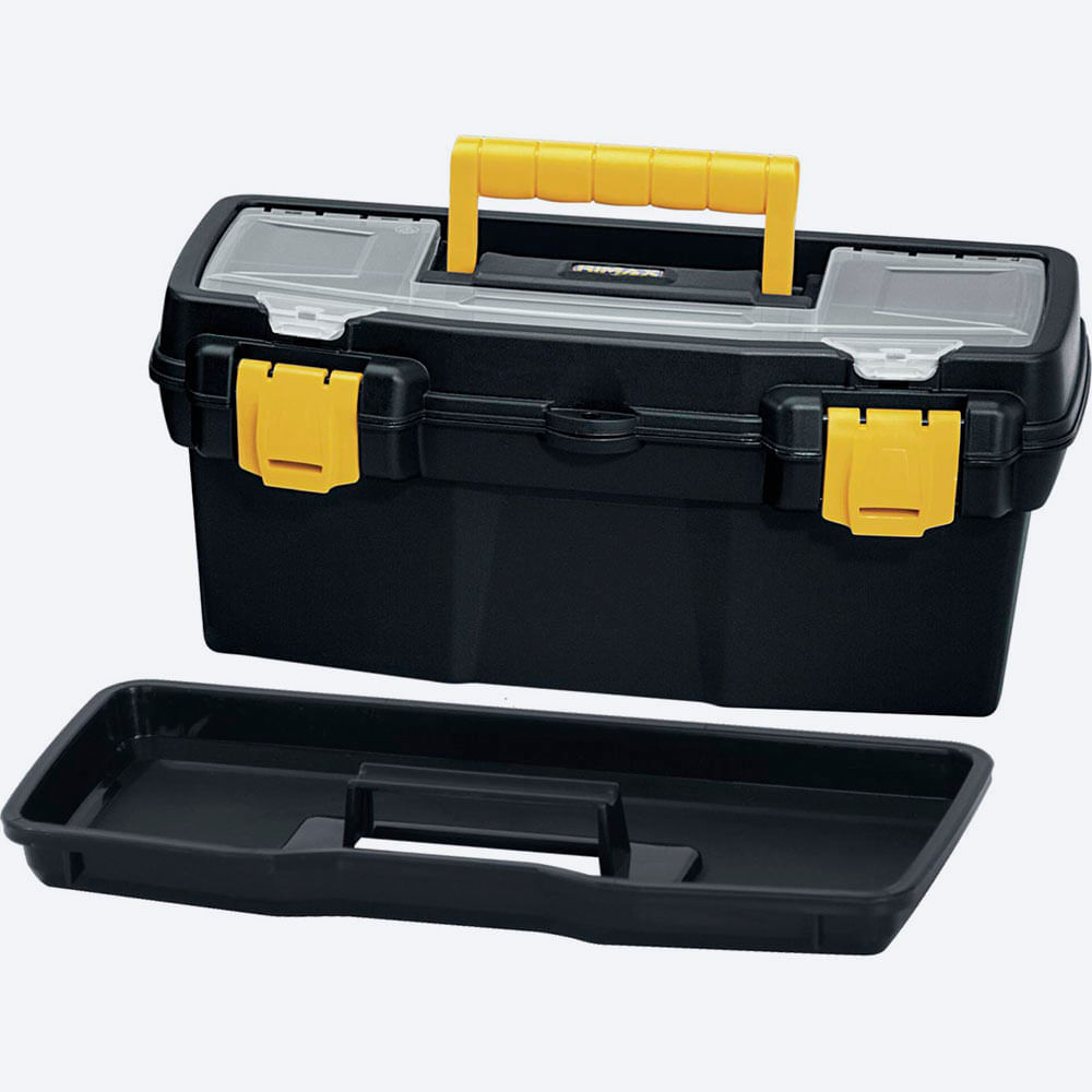 Caja Herramientas 16" Apilable con Tapa Organizadora Cerradura Plástica img #2