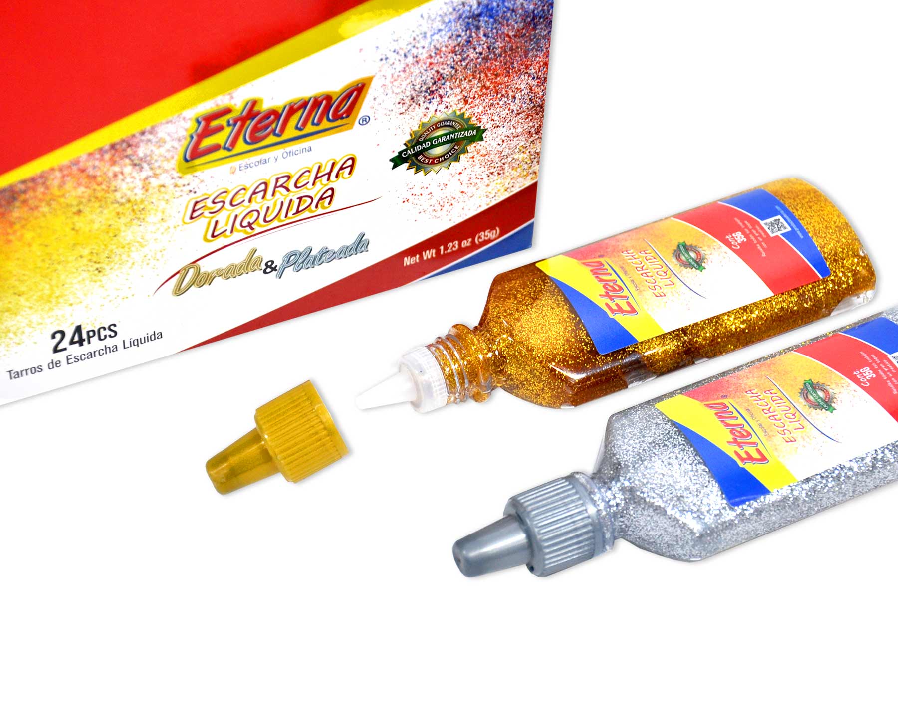 Pegamento  Escarchado Dorado y Plateado Eterna 35 G img #3