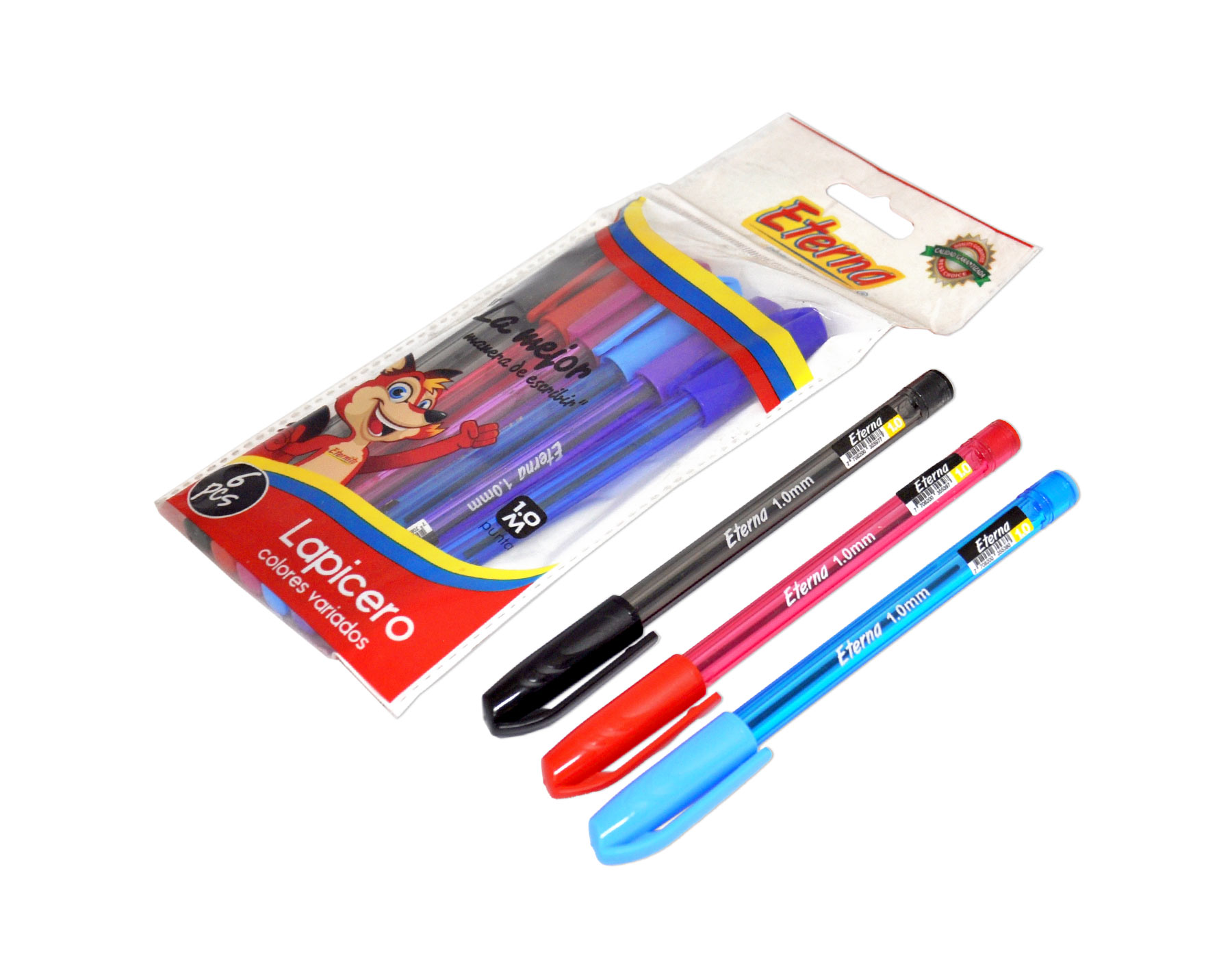 Set  Lapiceros de Colores  x 6 Eterna img #2