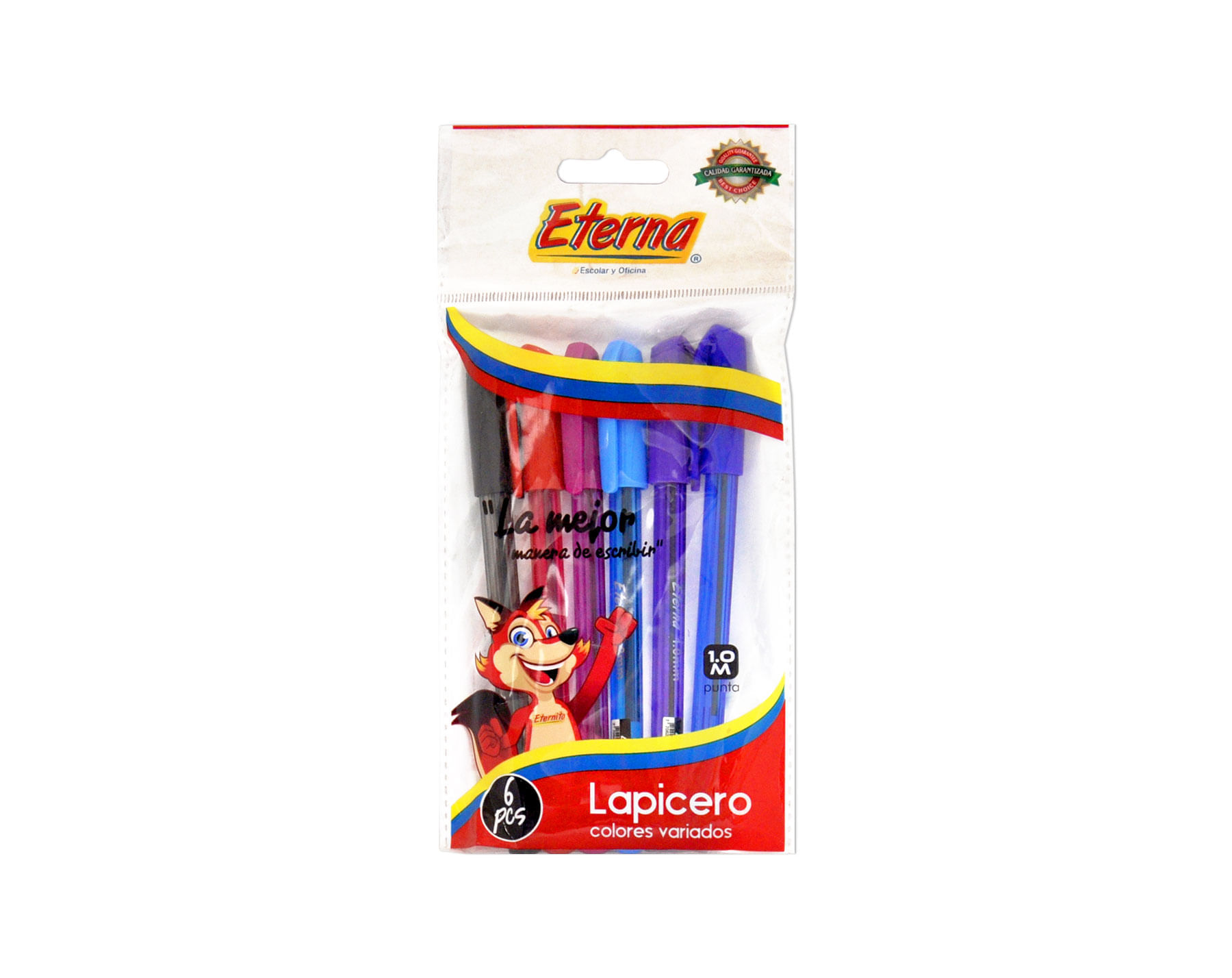 Set  Lapiceros de Colores  x 6 Eterna img #1
