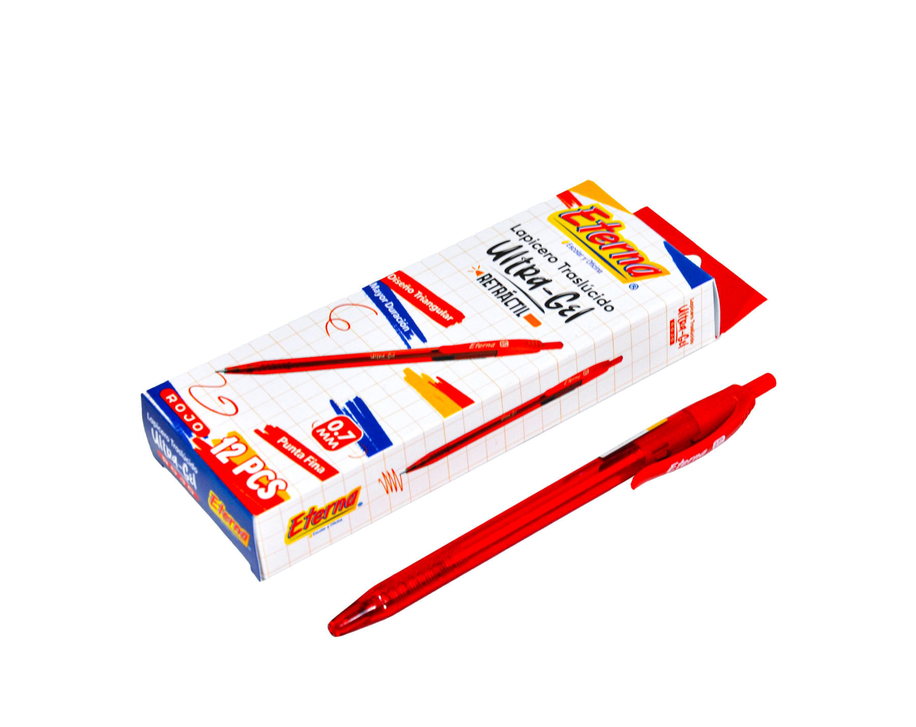Lapicero Rojo  Retráctil Tinta 0.7 mm Eterna img #3