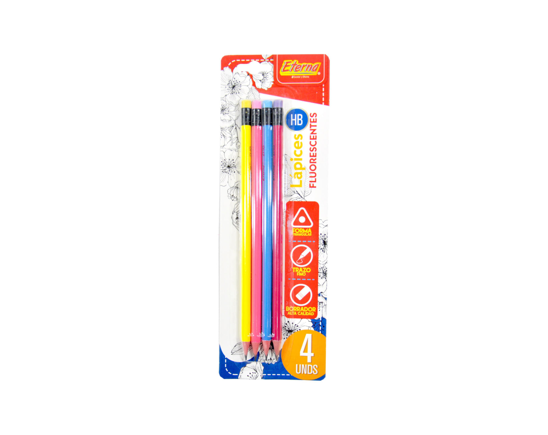 Set Lápices Fluorescentes x 4 Eterna img #1