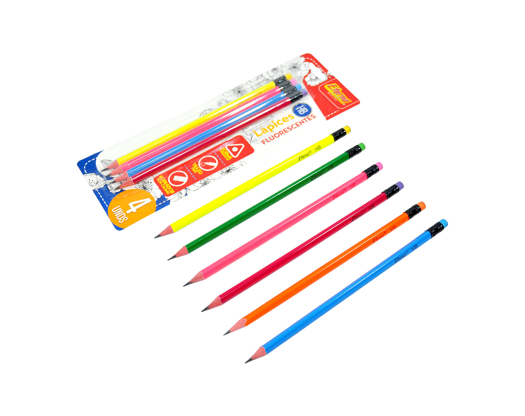 Set Lápices Fluorescentes x 4 Eterna img #2