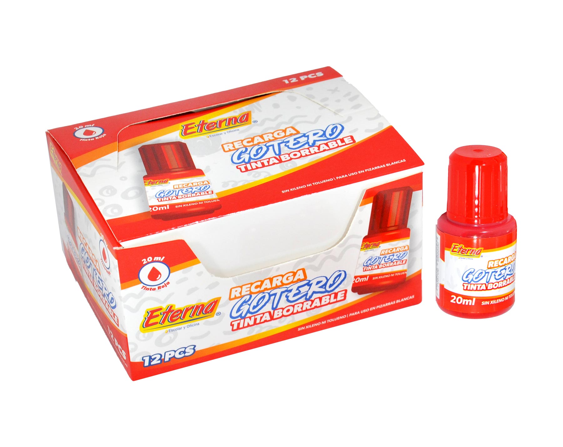 Gotero De Tinta Para Marcadores Rojo X 12  Eterna img #2