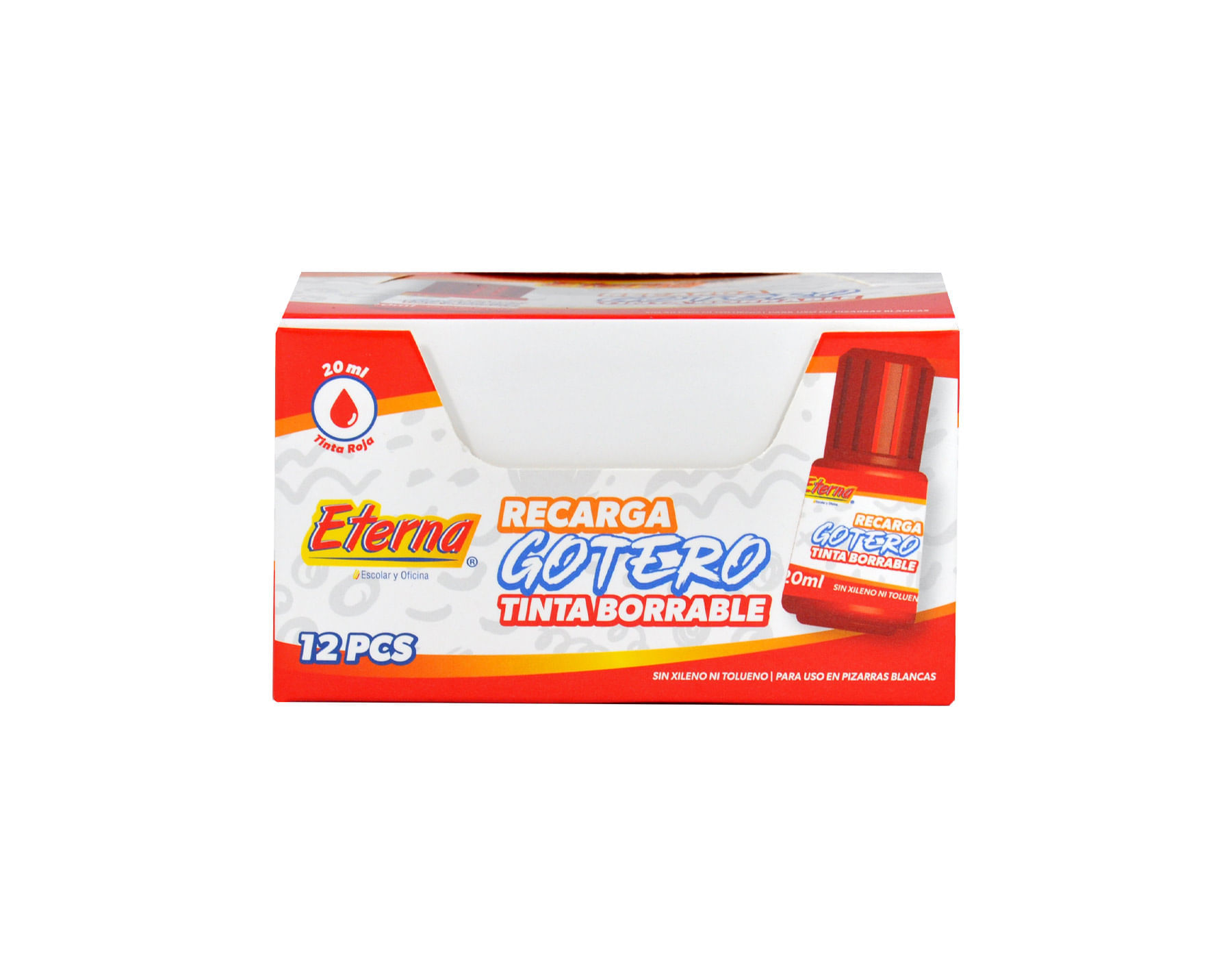 Gotero De Tinta Para Marcadores Rojo X 12  Eterna img #1